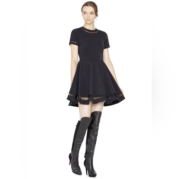 Alice + Olivia Dresses & Skirts - Alice + Olivia Frances Flared Mini Dress Size 4 Black